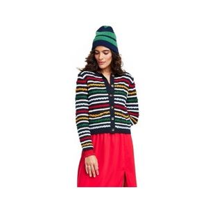 NWT: La Ligne x Target: Textured Striped Cardigan Sweater - Navy/Red/Yellow XL